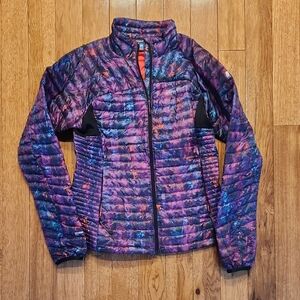 Eddie Bauer Women's Purple and Pink Puffer Jacket Size Small
